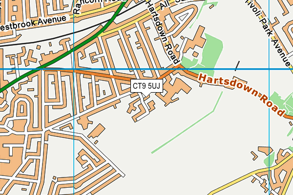 CT9 5UJ map - OS VectorMap District (Ordnance Survey) CT9 5UJ map - OS VectorMap District (Ordnance Survey)