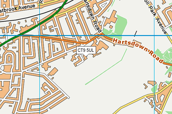CT9 5UL map - OS VectorMap District (Ordnance Survey) CT9 5UL map - OS VectorMap District (Ordnance Survey)