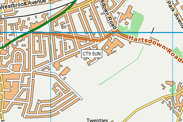 CT9 5UN map - OS VectorMap District (Ordnance Survey) CT9 5UN map - OS VectorMap District (Ordnance Survey)