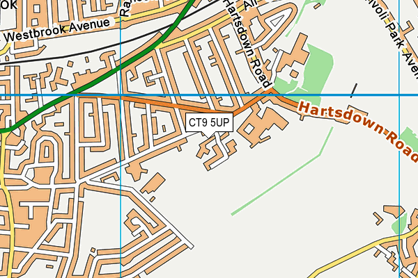 CT9 5UP map - OS VectorMap District (Ordnance Survey) CT9 5UP map - OS VectorMap District (Ordnance Survey)
