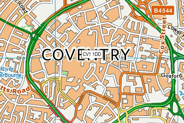 CV1 1DD map - OS VectorMap District (Ordnance Survey) CV1 1DD map - OS VectorMap District (Ordnance Survey)