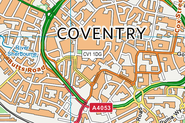CV1 1DG map - OS VectorMap District (Ordnance Survey) CV1 1DG map - OS VectorMap District (Ordnance Survey)
