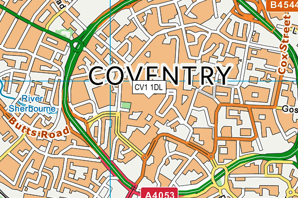 CV1 1DL map - OS VectorMap District (Ordnance Survey) CV1 1DL map - OS VectorMap District (Ordnance Survey)