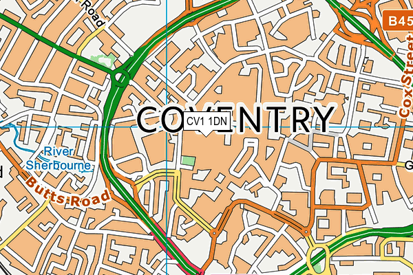 CV1 1DN map - OS VectorMap District (Ordnance Survey) CV1 1DN map - OS VectorMap District (Ordnance Survey)