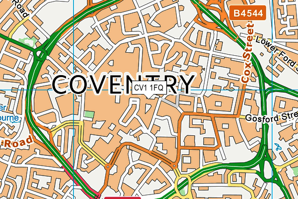 CV1 1FQ map - OS VectorMap District (Ordnance Survey) CV1 1FQ map - OS VectorMap District (Ordnance Survey)