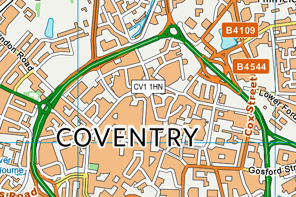 CV1 1HN map - OS VectorMap District (Ordnance Survey)