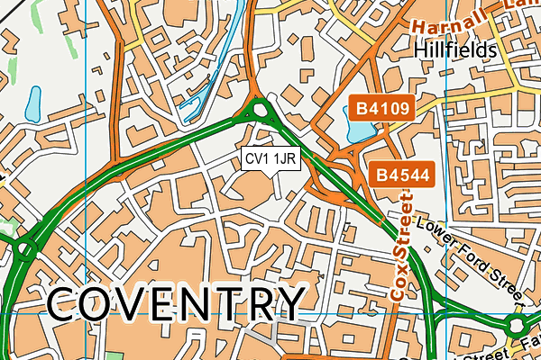 CV1 1JR map - OS VectorMap District (Ordnance Survey) CV1 1JR map - OS VectorMap District (Ordnance Survey)