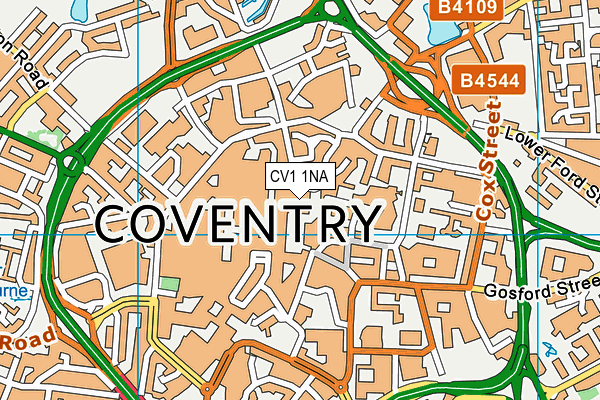 CV1 1NA map - OS VectorMap District (Ordnance Survey)