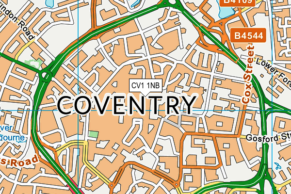 CV1 1NB map - OS VectorMap District (Ordnance Survey) CV1 1NB map - OS VectorMap District (Ordnance Survey)