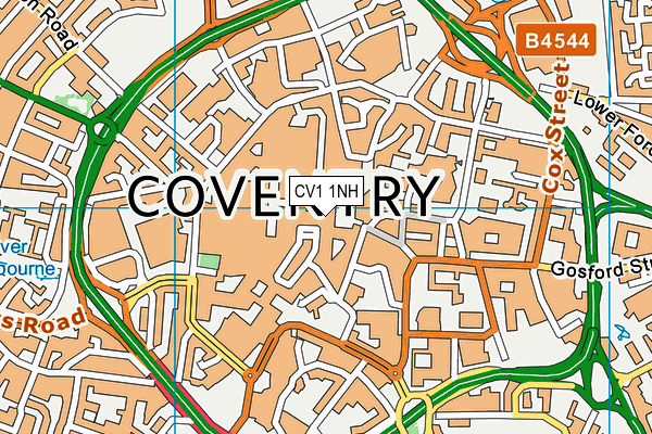 CV1 1NH map - OS VectorMap District (Ordnance Survey) CV1 1NH map - OS VectorMap District (Ordnance Survey)