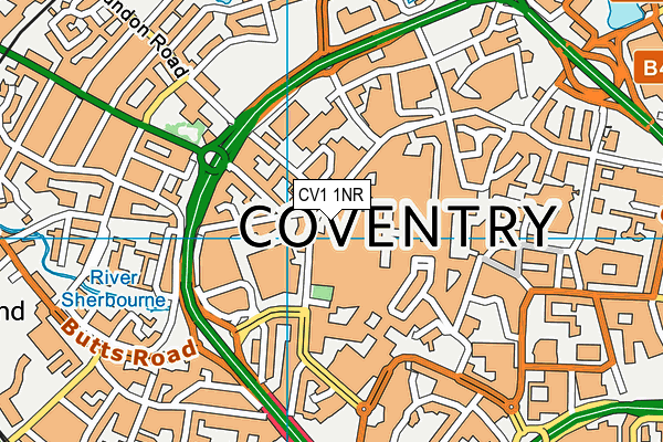 CV1 1NR map - OS VectorMap District (Ordnance Survey) CV1 1NR map - OS VectorMap District (Ordnance Survey)