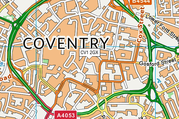 CV1 2GX map - OS VectorMap District (Ordnance Survey) CV1 2GX map - OS VectorMap District (Ordnance Survey)
