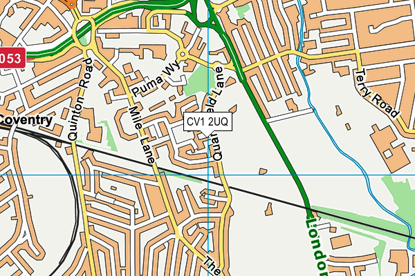 CV1 2UQ map - OS VectorMap District (Ordnance Survey) CV1 2UQ map - OS VectorMap District (Ordnance Survey)