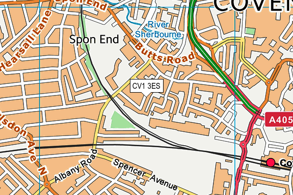 CV1 3ES map - OS VectorMap District (Ordnance Survey) CV1 3ES map - OS VectorMap District (Ordnance Survey)