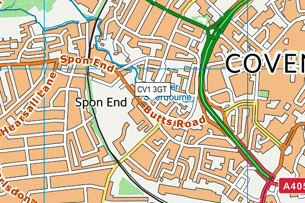 CV1 3GT map - OS VectorMap District (Ordnance Survey) CV1 3GT map - OS VectorMap District (Ordnance Survey)