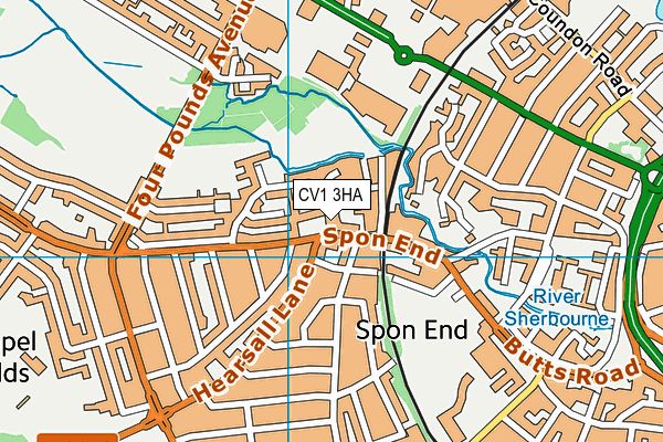 CV1 3HA map - OS VectorMap District (Ordnance Survey) CV1 3HA map - OS VectorMap District (Ordnance Survey)