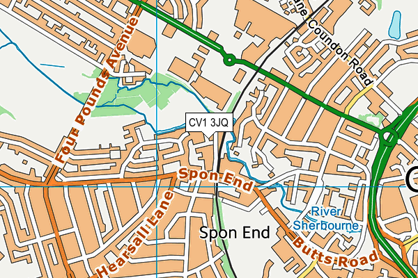 CV1 3JQ map - OS VectorMap District (Ordnance Survey) CV1 3JQ map - OS VectorMap District (Ordnance Survey)