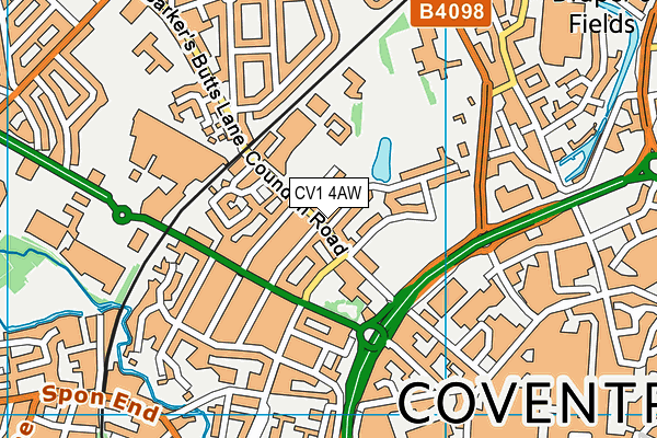 CV1 4AW map - OS VectorMap District (Ordnance Survey) CV1 4AW map - OS VectorMap District (Ordnance Survey)