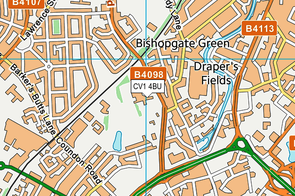 CV1 4BU map - OS VectorMap District (Ordnance Survey) CV1 4BU map - OS VectorMap District (Ordnance Survey)