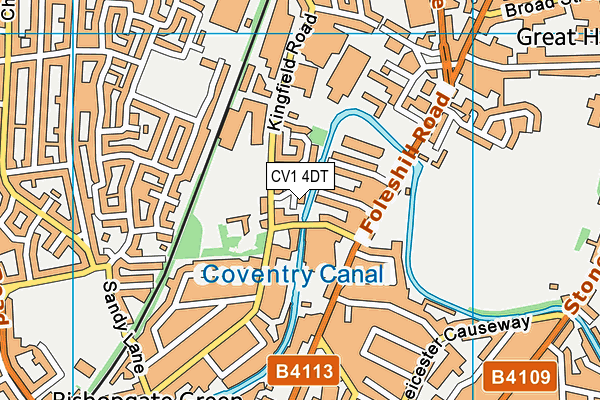CV1 4DT map - OS VectorMap District (Ordnance Survey) CV1 4DT map - OS VectorMap District (Ordnance Survey)