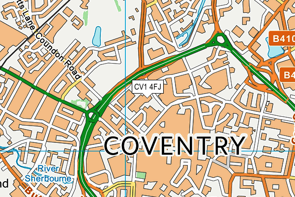 CV1 4FJ map - OS VectorMap District (Ordnance Survey) CV1 4FJ map - OS VectorMap District (Ordnance Survey)