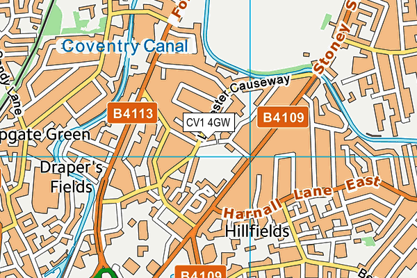 CV1 4GW map - OS VectorMap District (Ordnance Survey) CV1 4GW map - OS VectorMap District (Ordnance Survey)