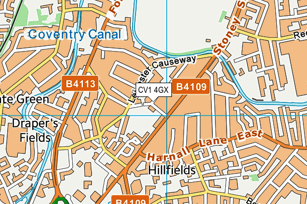 CV1 4GX map - OS VectorMap District (Ordnance Survey) CV1 4GX map - OS VectorMap District (Ordnance Survey)