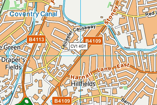 CV1 4GY map - OS VectorMap District (Ordnance Survey) CV1 4GY map - OS VectorMap District (Ordnance Survey)