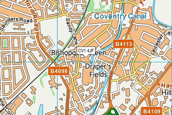 CV1 4JF map - OS VectorMap District (Ordnance Survey) CV1 4JF map - OS VectorMap District (Ordnance Survey)