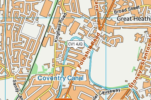 CV1 4JQ map - OS VectorMap District (Ordnance Survey)