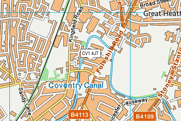 CV1 4JT map - OS VectorMap District (Ordnance Survey) CV1 4JT map - OS VectorMap District (Ordnance Survey)
