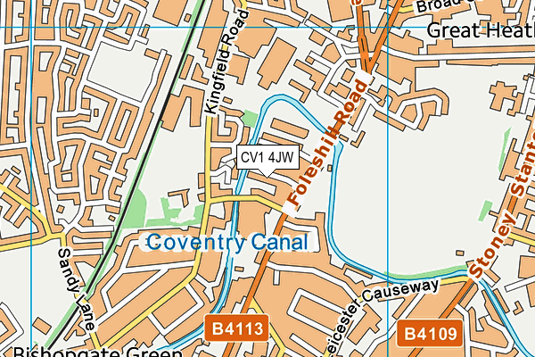 CV1 4JW map - OS VectorMap District (Ordnance Survey) CV1 4JW map - OS VectorMap District (Ordnance Survey)