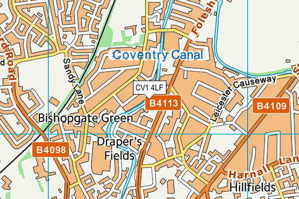 CV1 4LF map - OS VectorMap District (Ordnance Survey) CV1 4LF map - OS VectorMap District (Ordnance Survey)