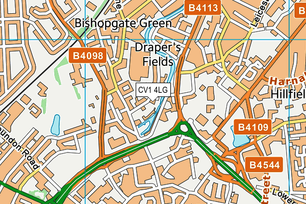CV1 4LG map - OS VectorMap District (Ordnance Survey) CV1 4LG map - OS VectorMap District (Ordnance Survey)