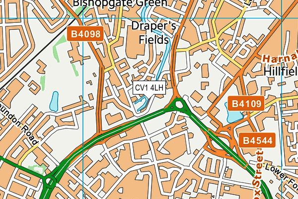 CV1 4LH map - OS VectorMap District (Ordnance Survey) CV1 4LH map - OS VectorMap District (Ordnance Survey)