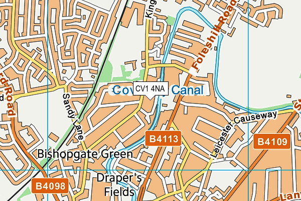 CV1 4NA map - OS VectorMap District (Ordnance Survey) CV1 4NA map - OS VectorMap District (Ordnance Survey)