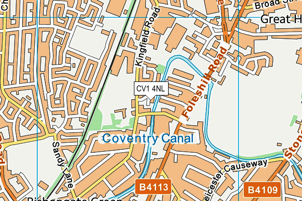 CV1 4NL map - OS VectorMap District (Ordnance Survey) CV1 4NL map - OS VectorMap District (Ordnance Survey)