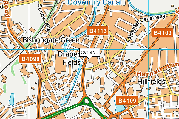CV1 4NU map - OS VectorMap District (Ordnance Survey) CV1 4NU map - OS VectorMap District (Ordnance Survey)