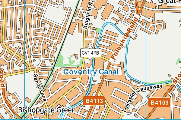 CV1 4PB map - OS VectorMap District (Ordnance Survey) CV1 4PB map - OS VectorMap District (Ordnance Survey)