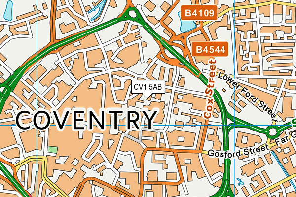 CV1 5AB map - OS VectorMap District (Ordnance Survey) CV1 5AB map - OS VectorMap District (Ordnance Survey)