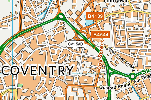 CV1 5AD map - OS VectorMap District (Ordnance Survey) CV1 5AD map - OS VectorMap District (Ordnance Survey)