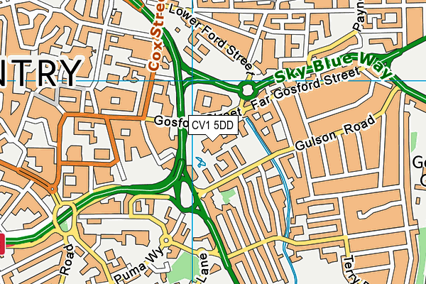 CV1 5DD map - OS VectorMap District (Ordnance Survey) CV1 5DD map - OS VectorMap District (Ordnance Survey)