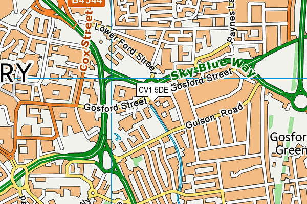 CV1 5DE map - OS VectorMap District (Ordnance Survey) CV1 5DE map - OS VectorMap District (Ordnance Survey)
