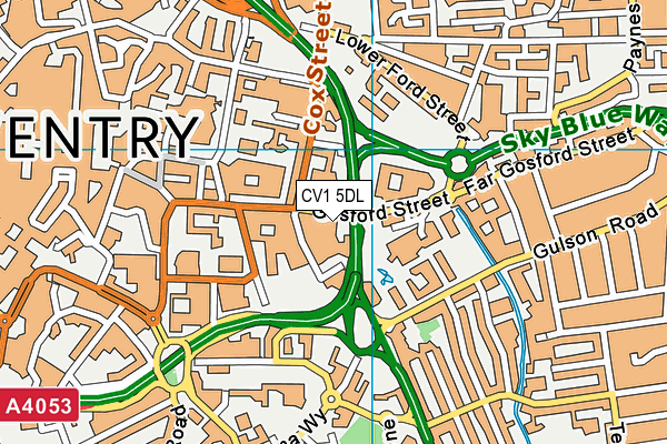 CV1 5DL map - OS VectorMap District (Ordnance Survey) CV1 5DL map - OS VectorMap District (Ordnance Survey)