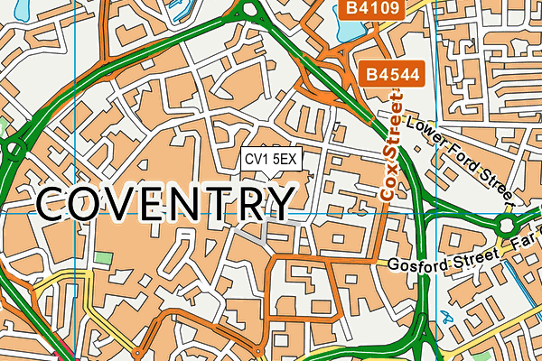 CV1 5EX map - OS VectorMap District (Ordnance Survey) CV1 5EX map - OS VectorMap District (Ordnance Survey)