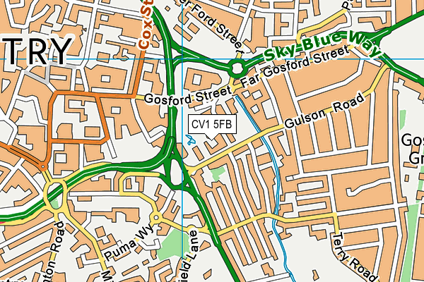 CV1 5FB map - OS VectorMap District (Ordnance Survey) CV1 5FB map - OS VectorMap District (Ordnance Survey)