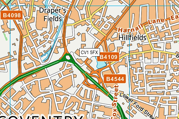 CV1 5FX map - OS VectorMap District (Ordnance Survey) CV1 5FX map - OS VectorMap District (Ordnance Survey)