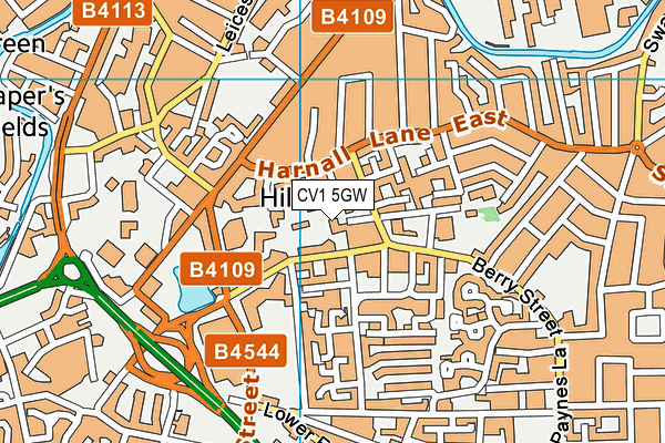 CV1 5GW map - OS VectorMap District (Ordnance Survey) CV1 5GW map - OS VectorMap District (Ordnance Survey)