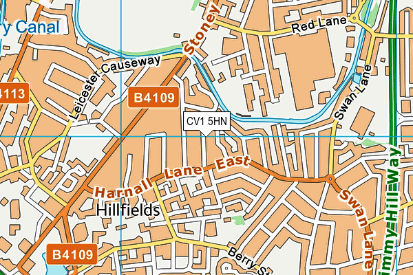 CV1 5HN map - OS VectorMap District (Ordnance Survey)