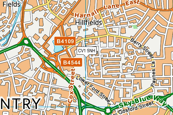 CV1 5NH map - OS VectorMap District (Ordnance Survey) CV1 5NH map - OS VectorMap District (Ordnance Survey)